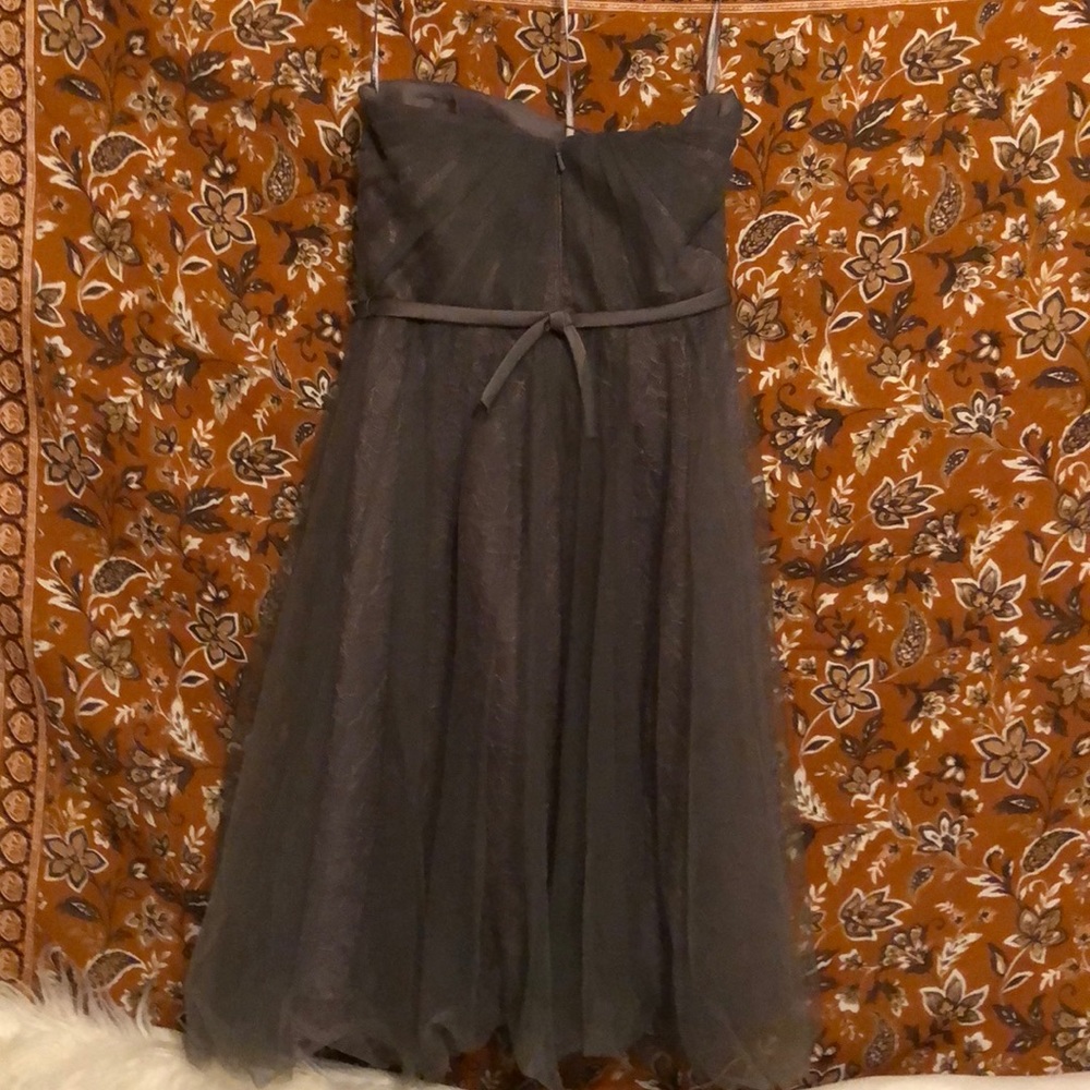 Vera Wang Dark Gray Bridesmaid Dress - Picture 7 of 9